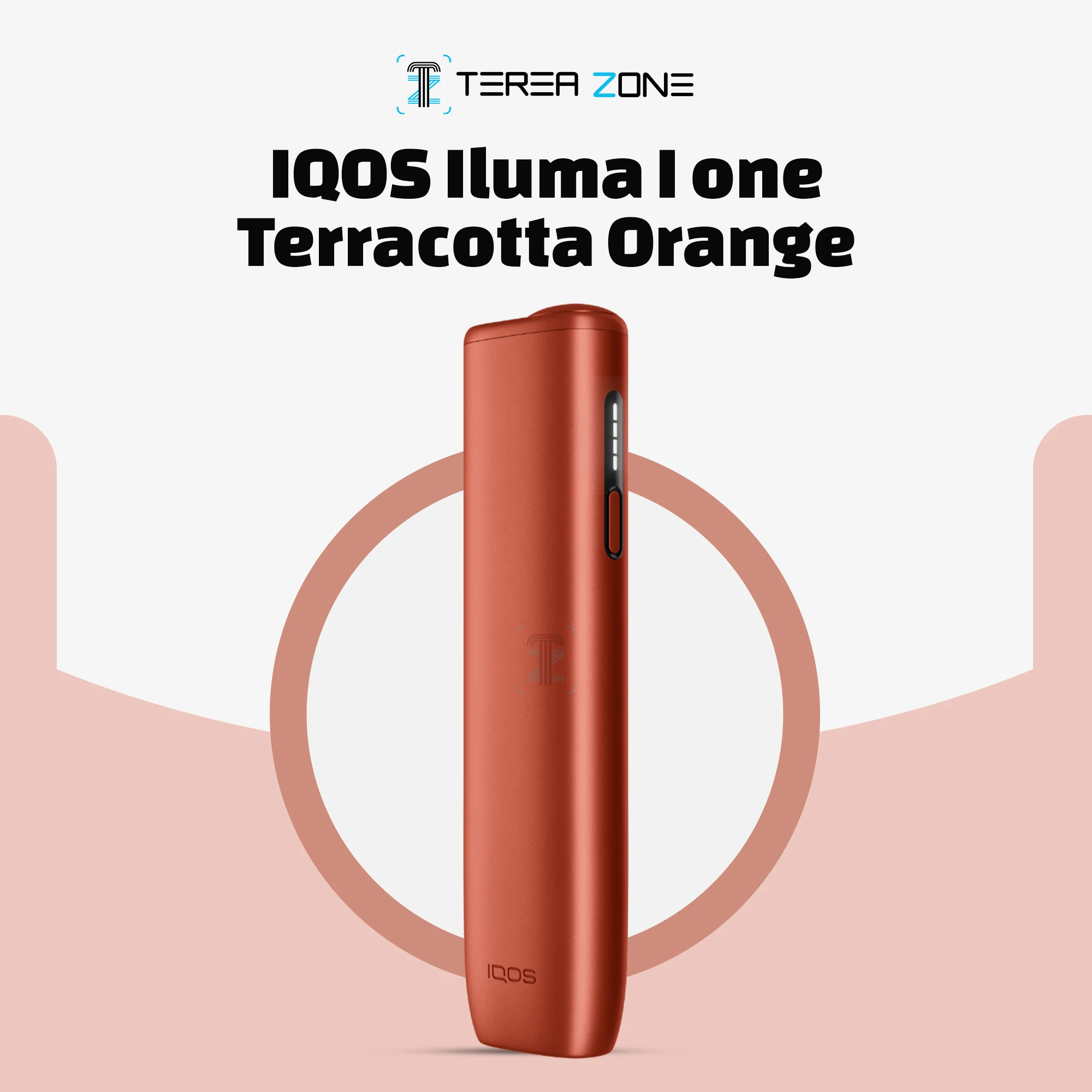 IQOS ILUMA I One Terracotta (Orange) 1 IQOS ILUMA i One Terracotta Orange heated tobacco device featuring a warm orange finish and compact all-in-one design in Dubai