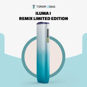 IQOS ILUMA I One Remix Limited Edition device showing gradient finish in modern lighting